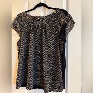 Fortune & Ivy Black and White Patterned Women's Top